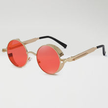 Load image into Gallery viewer, Steaming - Men&#39;s Steampunk Party Sunglasses - Gold Frames + Clear Lenses