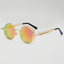 Load image into Gallery viewer, Steaming - Men&#39;s Steampunk Party Sunglasses - Gold Frames + Clear Lenses