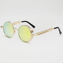 Load image into Gallery viewer, Steaming - Men&#39;s Steampunk Party Sunglasses - Gold Frames + Pink Lenses