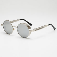 Load image into Gallery viewer, Steaming - Men&#39;s Steampunk Party Sunglasses - Silver Frames + Silver Lenses