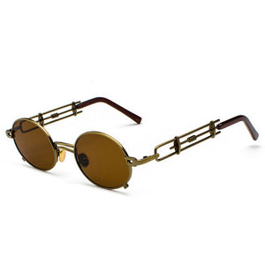 Smokey - Men's Vintage Sunglasses - Gold Frame, Pink Lenses