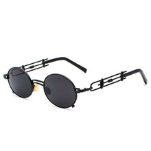 Load image into Gallery viewer, Smokey - Men&#39;s Vintage Sunglasses - Gold Frames + Black Lenses