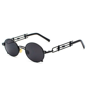 Smokey - Men's Vintage Sunglasses - Silver Frame + Blue Lenses