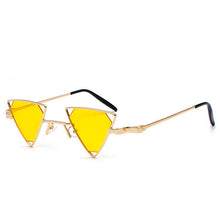 Load image into Gallery viewer, Just Tri Me - Sunglasses - Gold Frame + Yellow Lenses