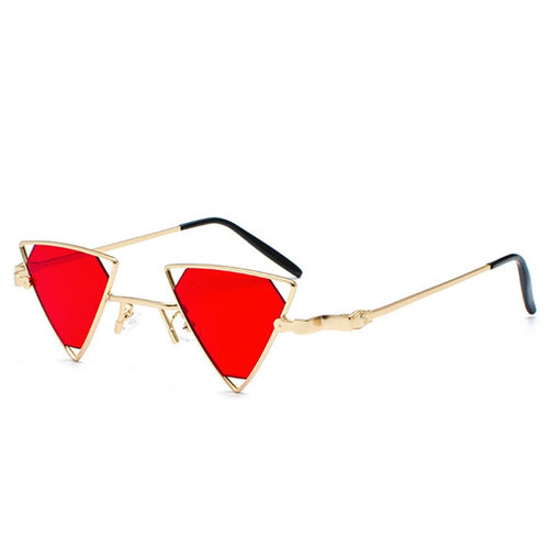 Just Tri Me - Sunglasses - Gold Frame + Red Lenses