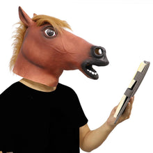 Load image into Gallery viewer, Hilarious Fancy Dress Latex Horse Mask 🐴🍺