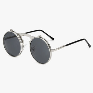 Flip The Script - Sunglasses With Flip Frames - Gold Frame + Green Lenses