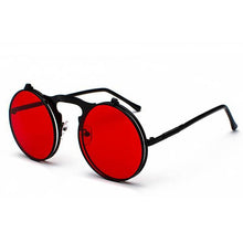 Load image into Gallery viewer, Flip The Script - Sunglasses With Flip Frames - Silver Frames + Black Lenses