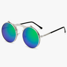 Load image into Gallery viewer, Flip The Script - Sunglasses With Flip Frames - Gold Frames + Black Lenses
