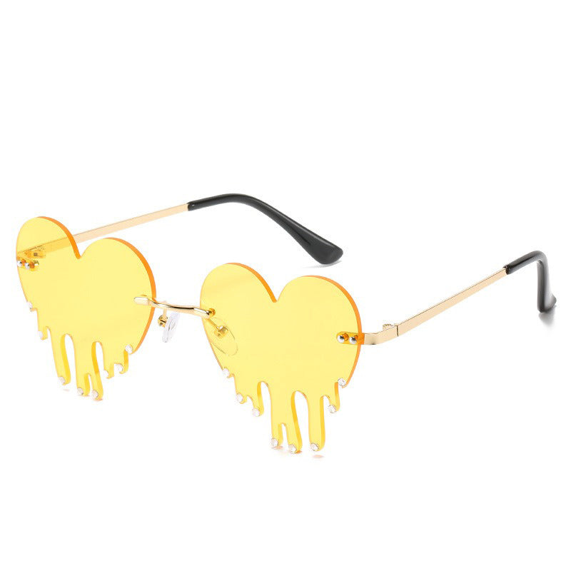 Hey Hun – Women’s Sunglasses – Yellow with Crystal