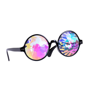 Black Round Frame Kaleidoscope Glasses 🔮 (X Range)