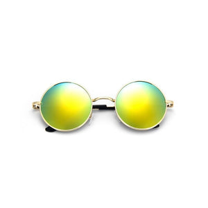 Large Round John Lennon Shades with Reflective Lenses 😎 - Lime Green