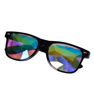 Black Frame Wayfarer Kaleidoscope Glasses 🔮 (X Range)