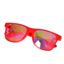 Load image into Gallery viewer, Neon Red Wayfarer Frame Kaleidoscope Glasses 🔮 (X Range)