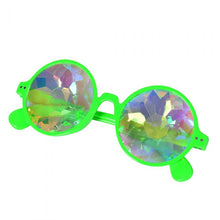 Load image into Gallery viewer, Neon Green Round Frame Kaleidoscope Glasses 🔮 (X Range)