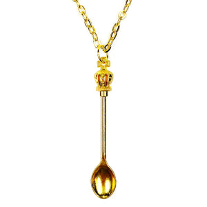 Royal Crown Spoon Chain Necklace - Gold