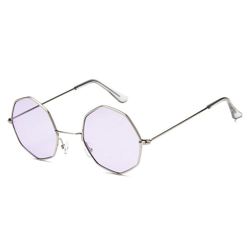 Smooth Operator - Vintage Party Sunglasses - Silver Frame + Purple Lenses