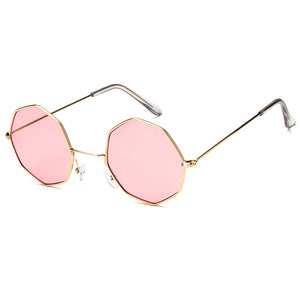 Smooth Operator - Vintage Party Sunglasses - Gold Frame + Peach Lenses