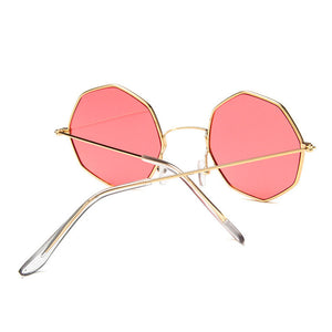 Smooth Operator - Vintage Party Sunglasses - Gold Frame + Peach Lenses