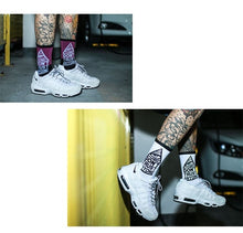 Load image into Gallery viewer, Don&#39;t Trust Anyone Socks 🔺👁️ - White