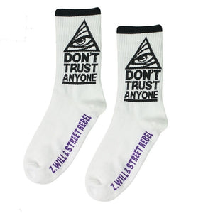 Don't Trust Anyone Socks 🔺👁️ - White