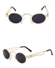 Load image into Gallery viewer, Majestic - Confident Steampunk Sunglasses - Gold Frame + Red Lenses
