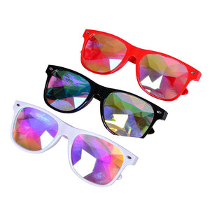 Black Frame Wayfarer Kaleidoscope Glasses 🔮 (X Range)
