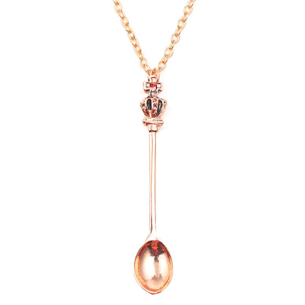Rose Gold Tea Spoon Pendant Chain / Necklace 20