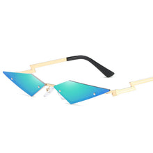 Load image into Gallery viewer, Lightning ⚡️ – Women’s Sunglasses – Gold &amp; Blue