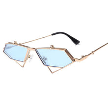 Load image into Gallery viewer, King of Diamonds 👑 – Flip Up Sunglasses – Silver &amp; Blue