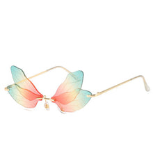 Load image into Gallery viewer, Dragon-Fly 🧚‍♀️ – Women’s Sunglasses – Gold &amp; Red, Yellow &amp; Green