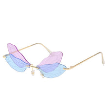 Load image into Gallery viewer, Dragon-Fly 🧚‍♀️ – Women’s Sunglasses – Gold &amp; Purple, Blue