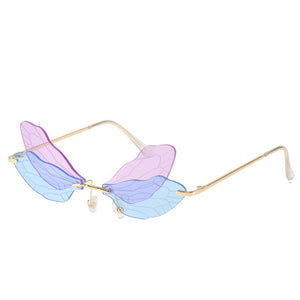 Dragon-Fly 🧚‍♀️ – Women’s Sunglasses – Gold & Purple, Blue