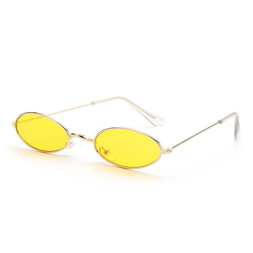 Old Skl Cat Eye Rave Shades Glasses 😎 - Yellow & Gold